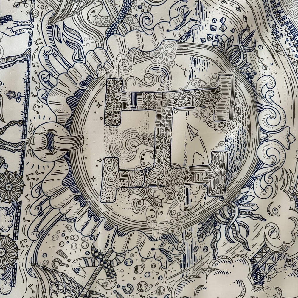 Hermes Please Hold the Line Scarf - Picture 4 of 12
